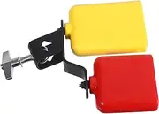 OFFIGAM High Low Tone Jam Block Cowbell Latin Percussion Instrument Bicolor Double Sambago Easy Cleaning Material
