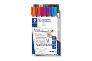Staedtler Lumocolor Non-Permanent Whiteboard Markers - 10 Pack - Assorted Colours Assorted 351 B10