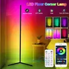 Corner LED Floor Lamps Music Sync Bluetooth 5050 RGB Room Light with Remote