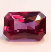 Natural Unheated Purple Sapphire 25.25 Ct Certified Emerald Cut Loose Gemstone