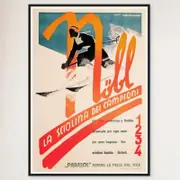 Galrie Nobl School of Champions Italy Vintage Ski Poster - Stylish Home Decor, Black Frame, A2 42 x 60cm (16 x 24inch)