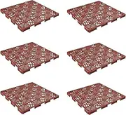 Deck Tiles - 6-Pack Pavers - Polypropylene Interlocking Patio Tiles - Outdoor Tiles for Patio, Porch, Garage, or Pool Deck by Pure Garden (Terracotta)