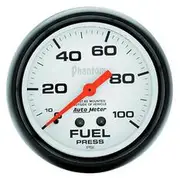 Autometer Phantom Fuel Pressure Gauge Mechanical - 0 - 100 PSI, 2 5/8 Inch, AU5812