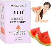 YUII Dew Drops Watermelon Glow Niacinamide Dew Drops Face Serum - Travel Makeup Primer & Liquid Highlighter for Glowing Skin - Brightening Face Serums (Japanese Recipe)