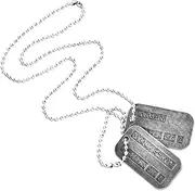 'Wolverine' Logan Military Dog Tags - Movie Costume Cosplay Prop - Stainless Steel Chains&Silencers Included