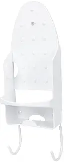 Iron Storage Rack Hangers Storage Shelves Wall Shelves Wall Mounted Clothes Rack Shelving Brackets Wall Clothes Hanger Ironing Board Wall Mount Iron Holder Wall Mount Pbt White Ciieeo