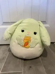 Squishmallows Hara Bunny Carrot Juice 14" Stuffed Animal Plush Toy Kellytoy NEW