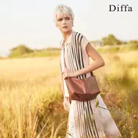 在飛比找momo購物網優惠-【Diffa】漸變條紋針織連身洋裝-女