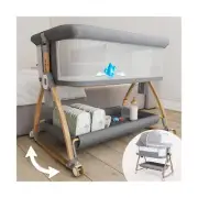 Baby Rocking Bassinet Bedside Sleeper - All Mesh Portable Bedside Crib for Sa...