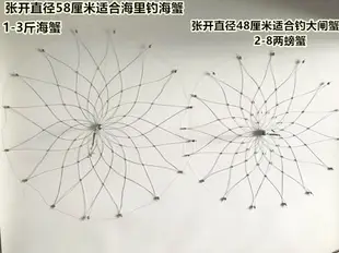 釣螃蟹神器鉤螃蟹鉤大閘蟹捕蟹套蟹圈螃蟹網青蟹海蟹釣毛蟹河蟹套