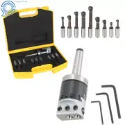 Boring Head 2" With MT2 Shank 3/8-16 Thread and 9Pcs 1/2" Shank Boring Bar Sets