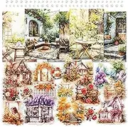 2 Packs Garden Courtyard Theme Scrapbooking Sticker Collaging Decorative Paper Single-Sided Pattern Vintage Flower Butterfly for Junk Journal Photo Album Background Card Making (Mia)