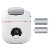 Electric Foot Grinder, Digital Display Electric Foot File USB Rechargeable,Foot Callus Remover with 2 Grinding Heads-White