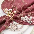 6pcs Napkin Rings Delicate Table Decor Banquet Table Decor Alloy Napkin Holder