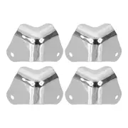 4 Pcs 1.42"x1.42" Speaker Corner Protectors, Iron Box Corner Edge Guard, White