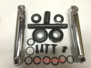 BICYCLE 3-PC CRANK SET CHROME ARMS SEALED BEARINGS AMERICAN BB 8T