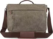 [Neumora] Practical Design Men's Canvas Shoulder Messenger Bag Casual Laptop Cross-Body Sling Bag Satchel Bag for 15.6 inch Laptop Large Size