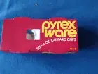 NOS-NEVER USED-Rare-VINTAGE Pyrex #463-D. 6 Custard Cups in Original Packaging