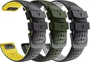 Abanen for Fenix 7 / Fenix 6/ Fenix 5 / EPIX 2 Silicone Quick Fit 22mm Watch Bands, Soft Sport Skin-Friendly Waterproof Wristband Strap for Garmin Instinct/Instinct 2 Solar,Approach S62