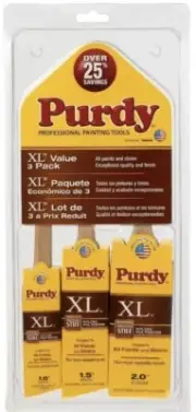 Purdy XL Value Pack 3pce Paint Brush Set 1 x 1" Dale elite, 1.5" Glide, 2" Sprig