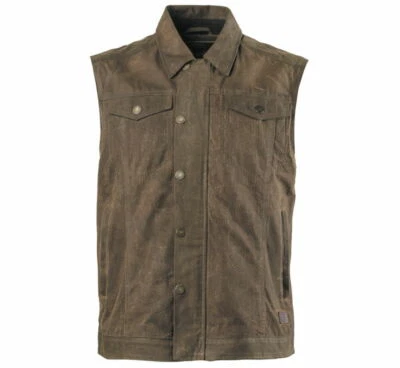 Roland Sands Design Ramone Perforated Waxed Cotton Motorcycle Vest Men's Small