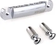 [Wilkinson] 52.5mm(2-1/16 inch) String Spacing Tune-o-matic Stop Tailpiece for G style/Epiphone Les Paul Style Guitar, Chrome