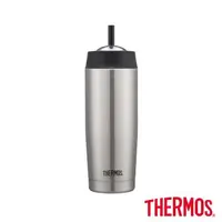 在飛比找森森購物網優惠-【THERMOS膳魔師】不鏽鋼真空吸管隨行瓶470ml不銹鋼