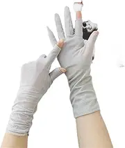 [LEIXIUSM] Women's Ice Silk Lace Thin Section Driving Riding Elastic Touch Screen Spring Summer Gloves