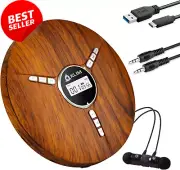 Discman Portable CD Player with Headphones and Built-In Battery