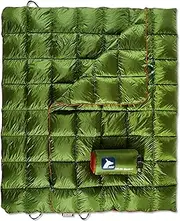 Horizon Hound Down Camping Blanket - Trek, Green Travel Blanket | Sustainable Insulated Down | Lightweight & Warm Quilt for Camping, Stadium, Hiking & Festival | Water Resistant, Packable & Compact