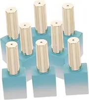 CALLARON 8pcs Refillable Empty Nail Polish Bottles Glass Containers Brush Applicator for Nail Art Gradient Vials for Travel and Storage
