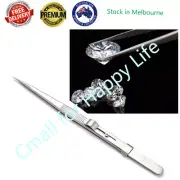 Anti-Slide Tweezer Jewelry Diamond Gem Stone Lock Pick-Up Stainless Steel Tool