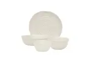 4pc Ecology Ottawa Stoneware Dinner Set Plate Bowl Dining Tableware Calico