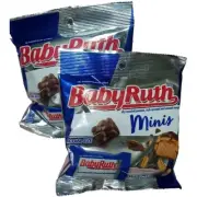 Baby Ruth Mini Chocolate Bars - 2 Bags of Bite-Size, 2.8oz Eac