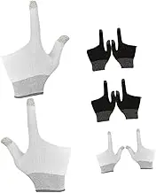 Abaodam 4 Pairs Two-finger Gaming Gloves Gaming Finger Sleeves Gloves with Touchscreen Fingers Gaming Gloves for Sweaty Hands Gaming Gloves Fingerless Gaming Gloves for Mobile Nylon