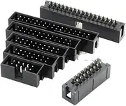 BIZOCA 10PCS DC3 6P 8P 10P 14P 16P 20P 26P 30P 34P 40P 50P 2.54mm Socket Header Connector ISP Male Double-Spaced Straight IDC JTAG(40P)