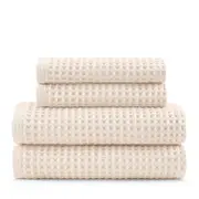 Dkny Pure Yarn Dyed Waffle Cotton Bath and Hand Towel 4-Piece Set