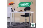 New White High Gloss Workstation Computer Reception Desk /writing table