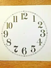 4" Paper Clock Dial, Arabic Numeral (Lot 195)