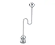 304 Stainless Steel Honey Stick Curved Handle With Bead Honey Dipper For Honey Jar