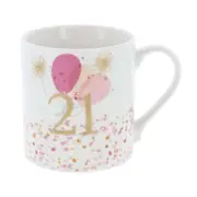 Gibson Gifts Rush Birthday Ladies 21st Mug R 250ml Drinking Cup w/ Handle