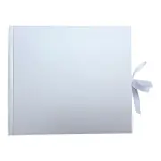Plain White Cover Guest Book in Gift Box
