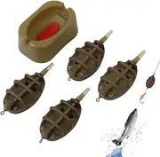 Inline Feeder - 5X Carp Fishing Feeder, Feeder & Moulds Holder Tool, Practical Multifunctional Fishing Accessories