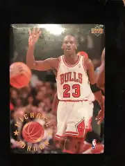 Michael Jordan 8 x 11 metal photo with stand Sealed Rare 1996 Upper Deck