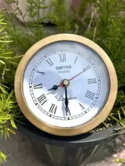 4'' Brass Antique Ship Wall Clock Nautical Maritime Royal Gimble Clock