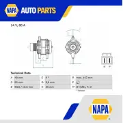 Alternator fits MAZDA 323 Mk6 1.9 98 to 03 Bosch BP6D18300 BP6D18300A FPG618300