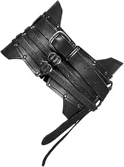 [Generic] Unisex Pirate Costume - Authentic Medieval Style Belt and Armour Sturdy Strap Adult Costume Outfits Knight Wide, Black