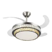 Windora Eloria 42" Dual-Tone Crystal DC Ceiling Fan w/ 3CCT LED Remote Control