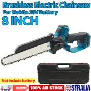 Brushless Cordless 8'' Wood Cutting Cutter Saw Chainsaw For Makita 18V Battery