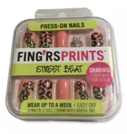 Fing'rs Prints Street Beat 24 Press-on Nails w/ 2 Charms Style Knotty Girl 31040